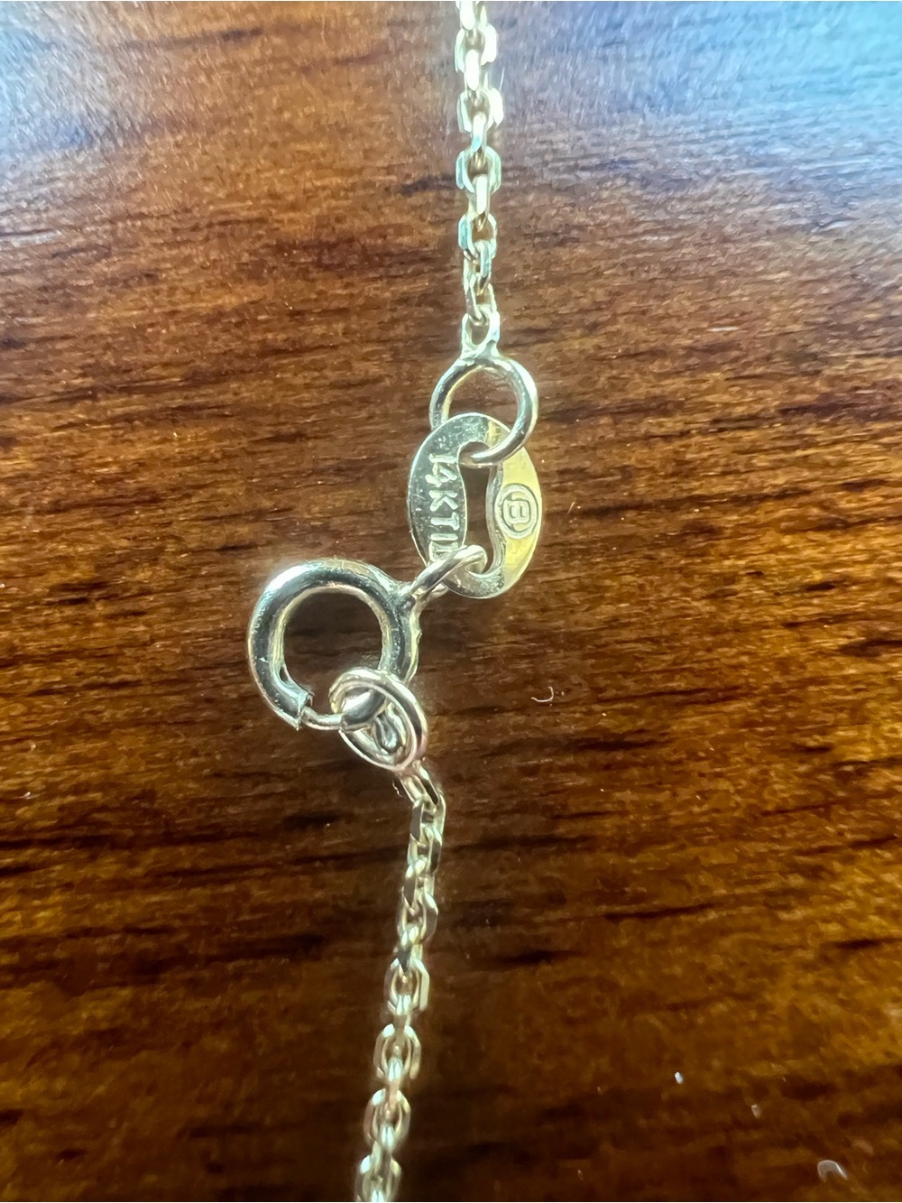Italian Gold Necklace with Glass Pendant Black Gold Chain 18 in - Picture 16 of 16